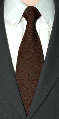 Unbranded Plain Chocolate Brown Clip-On Tie