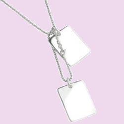 Plain Double Dog Tag Necklace