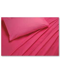 Plain Dye Double Sheet Set - Ruby