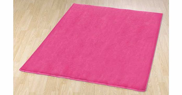 Unbranded Plain Dye Rug - Pink