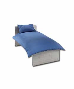 Plain Dye Single Duvet Cover Set - Cornflower Blue