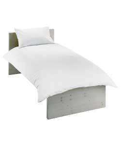 Plain Dye Single Duvet Cover Set - White