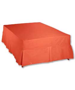 Plain Dyed Box Pleat King Size Valance - Terracotta