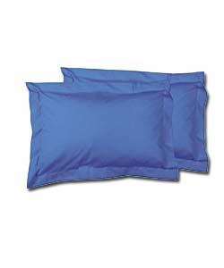 Plain-Dyed Cornflower Blue Oxford Pillowcase