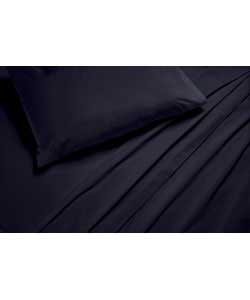 Unbranded Plain Dyed Double Duo Fitted Sheet Set - Black