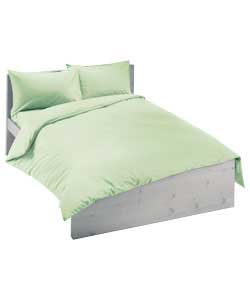 Plain Dyed Double Duvet Cover Set - Green