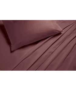 Plain Dyed Duo Kingsize Fitted Sheet Set - Chocolate