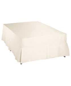 Unbranded Plain Dyed Kingsize Box Pleat Valance Sheet - Cream