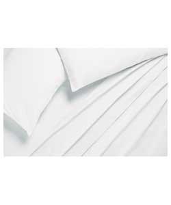 Plain Dyed Kingsize Duo Fitted Sheet Set - White