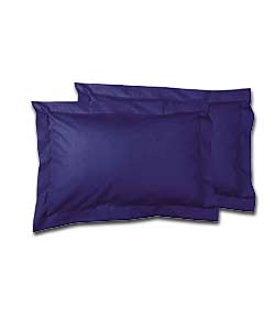 Plain Dyed Navy Oxford Pillowcase.