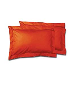 Plain-dyed Oxford Pillowcase - Spice.