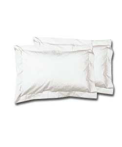 Plain Dyed Oxford Pillowcase - White.