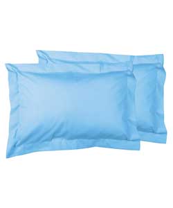 Plain Dyed Oxford Pillowcases - Cashmere Blue