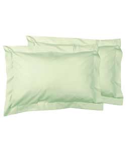Plain Dyed Pair Oxford Pillowcase - Green