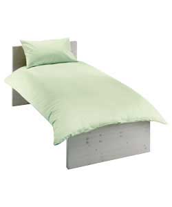 Plain Dyed Single Duvet Cover Set - Celadon Green