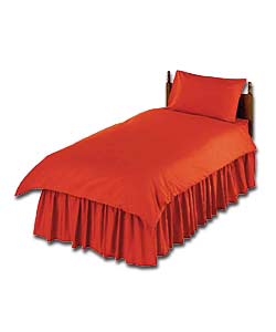 Plain Dyed Single Sheet Set - Spice
