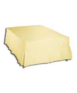 Plain-Dyed Yellow Box Pleat Double Valance