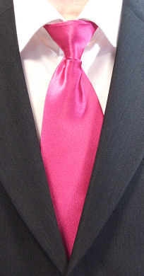 Unbranded Plain Fuchsia Pink Clip-On Tie