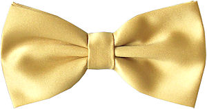 Plain Gold Bow Tie