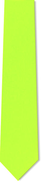 Unbranded Plain Hot Lime Green Tie