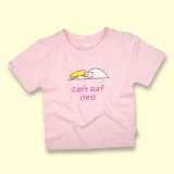 Plain Lazy Cant Surf Kids Organic Tee, Light Pink, 5-6 years