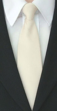 Unbranded Plain Light Yellow Clip-On Tie