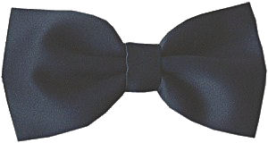 Plain Navy Blue Bow Tie