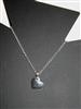 Unbranded Plain offset solid sterling silver heart on mini belcher chain: 16`chain - Heart Pendant 15mm