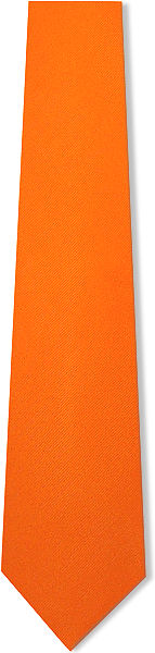 Unbranded Plain Orange D/Rib Silk Tie