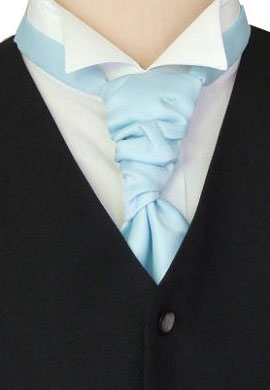 Unbranded Plain Pale Blue Scrunchie Cravat