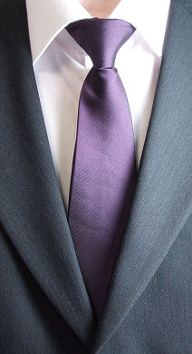 Unbranded Plain Purple Clip-On Tie
