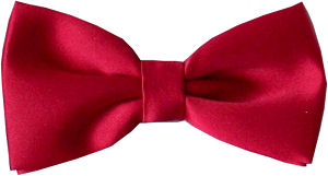 Plain Scarlet Red Bow Tie