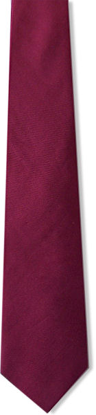 Plain Wine Red H/Rib Silk Tie
