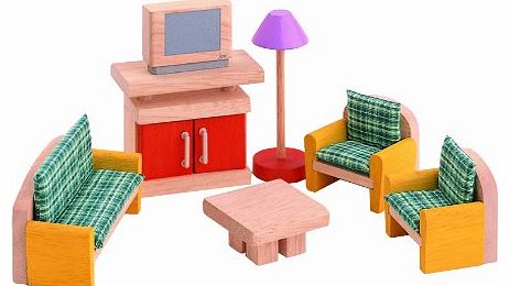 Unbranded Plan Toys: Living Room - Neo (Wooden Dollhouse Furniture)- Plan Toys