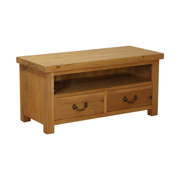 Unbranded Plank Oak 2 Drawer TV Unit