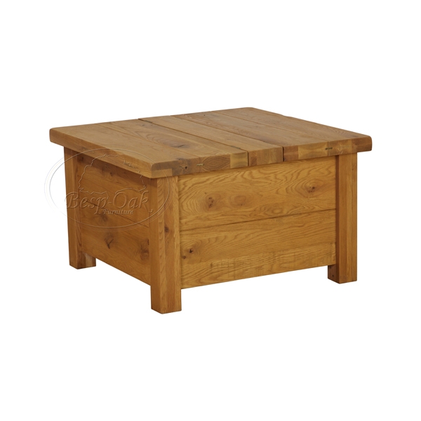 Unbranded Plank Oak Coffee Table/Storage Chest