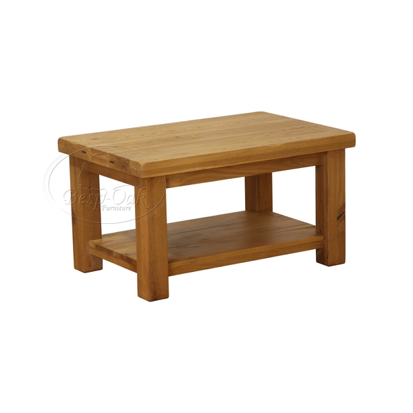 Unbranded Plank Oak Coffee Table with Shelf