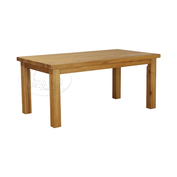 Unbranded Plank Oak Rectangular Fixed Top Dining Table -