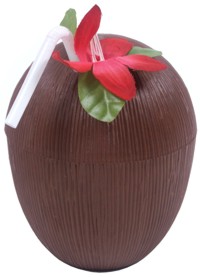 Unbranded Plastic Coconut Cup With Straw
