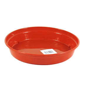 Unbranded Plastic Glossy Saucer Terracotta 19cm