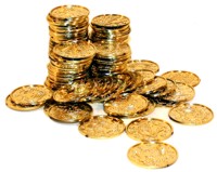 Plastic Gold Coins