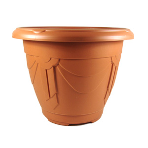 Unbranded Plastic Planter Terracotta 57cm