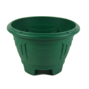 Unbranded Plastic Planter with Feet Green 26cm