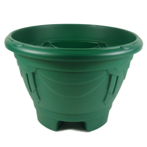 Unbranded Plastic Planter with Feet Green 43cm