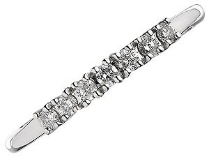 Unbranded Platinum and 15 Points Diamond Half Eternity Ring 040831-O