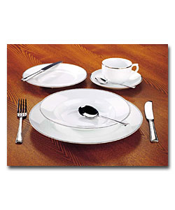 Platinum Rim Porcelain 20 Piece Dinner Set