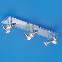 Plato 6 Plate Dimmable Halogen Spotlight Polished Chrome Finish