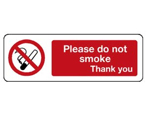 Unbranded Please do not smoke signs