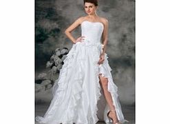 Unbranded Pleated Strapless Backless 3D-flower Ruffles