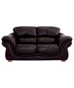 Plenza Large Leather Sofa - Chocolate